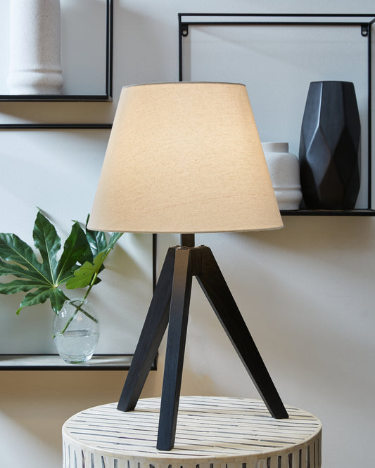 Bradenton Furniture Outlet - Ashley Furniture - Laifland Lighting - Wood Table Lamp (Set of 2) / Black - L329074