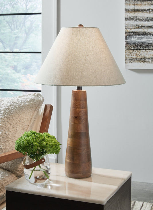 Bradenton Furniture Outlet - Ashley Furniture - Danset Lighting - Table Lamp (Set of 2) / Brown - L329104X2