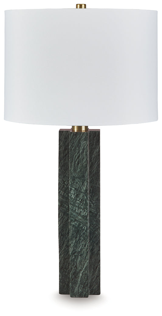 Bradenton Furniture Outlet - Ashley Furniture - Keegan Lighting - Marble Table Lamp (1/CN) / Green - L429084