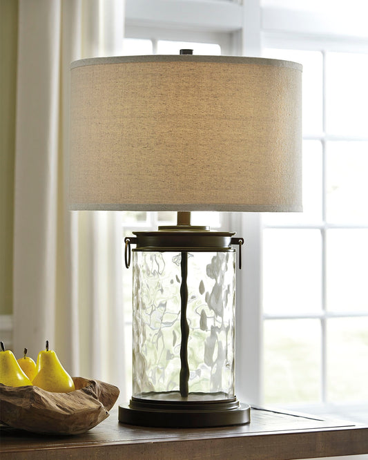 Bradenton Furniture Outlet - Ashley Furniture - Tailynn Lighting - Table Lamp (Set of 2) / Clear/Bronze Finish - L430324X2