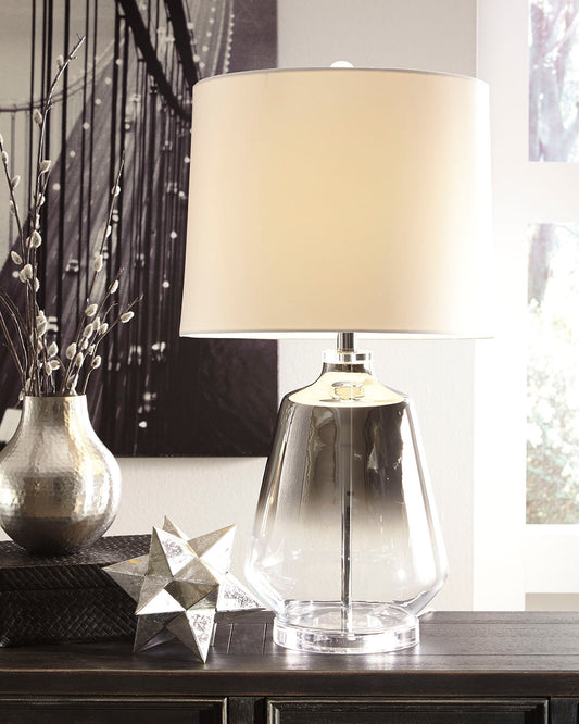 Bradenton Furniture Outlet - Ashley Furniture - Jaslyn Lighting - Table Lamp (Set of 2) / Silver Finish - L430414X2