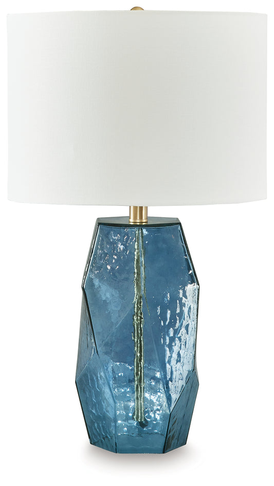 Bradenton Furniture Outlet - Ashley Furniture - Tallow Lighting - Glass Table Lamp (1/CN) / Blue - L430854