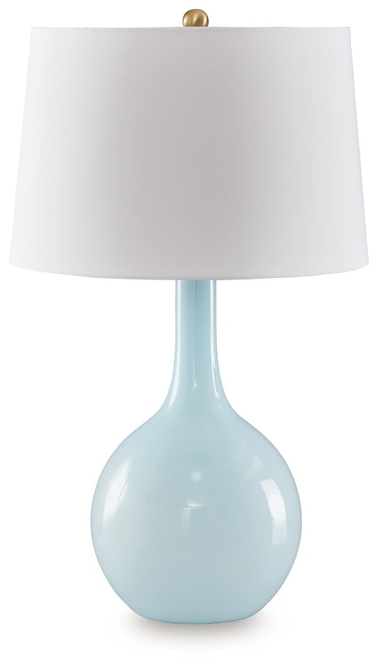 Bradenton Furniture Outlet - Ashley Furniture - Rylanton Lighting - Glass Table Lamp (1/CN) / Aqua - L430874