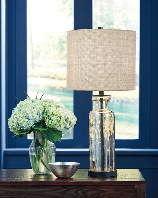 Bradenton Furniture Outlet - Ashley Furniture - Laurentia Lighting - Table Lamp (Set of 2) / Champagne - L431414X2