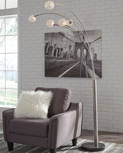 Bradenton Furniture Outlet - Ashley Furniture - Winter Lighting - Metal Arc Lamp (1/CN) / Silver Finish - L725089
