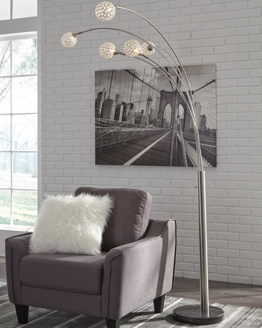 Bradenton Furniture Outlet - Ashley Furniture - Winter Lighting - Metal Arc Lamp (1/CN) / Silver Finish - L725089