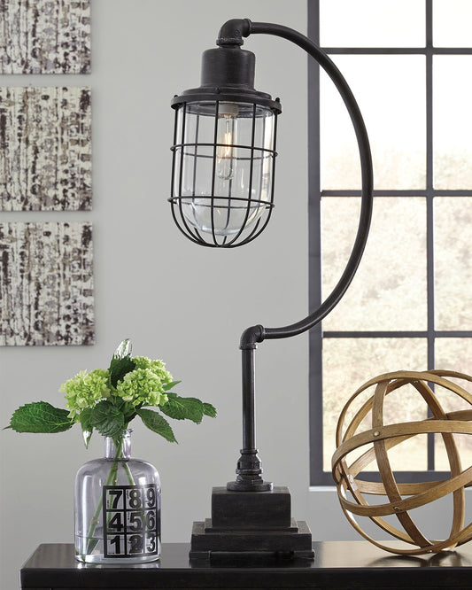 Bradenton Furniture Outlet - Ashley Furniture - Jae Lighting - Metal Desk Lamp (1/CN) / Antique Black - L734232