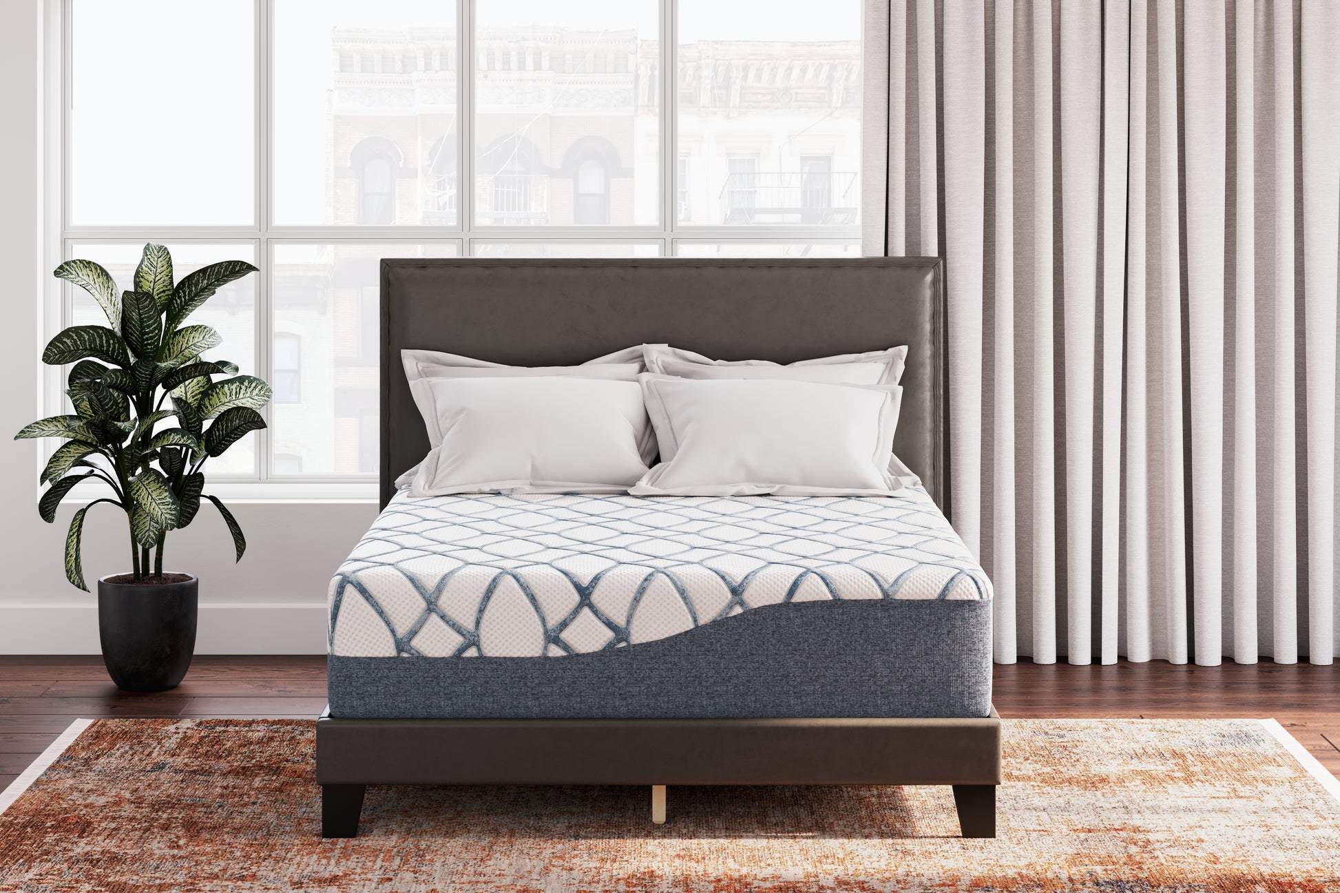Bradenton Furniture Outlet - Ashley Furniture - 14 Inch Chime Elite 2.0 Mattresses - King / White/Blue - M42741