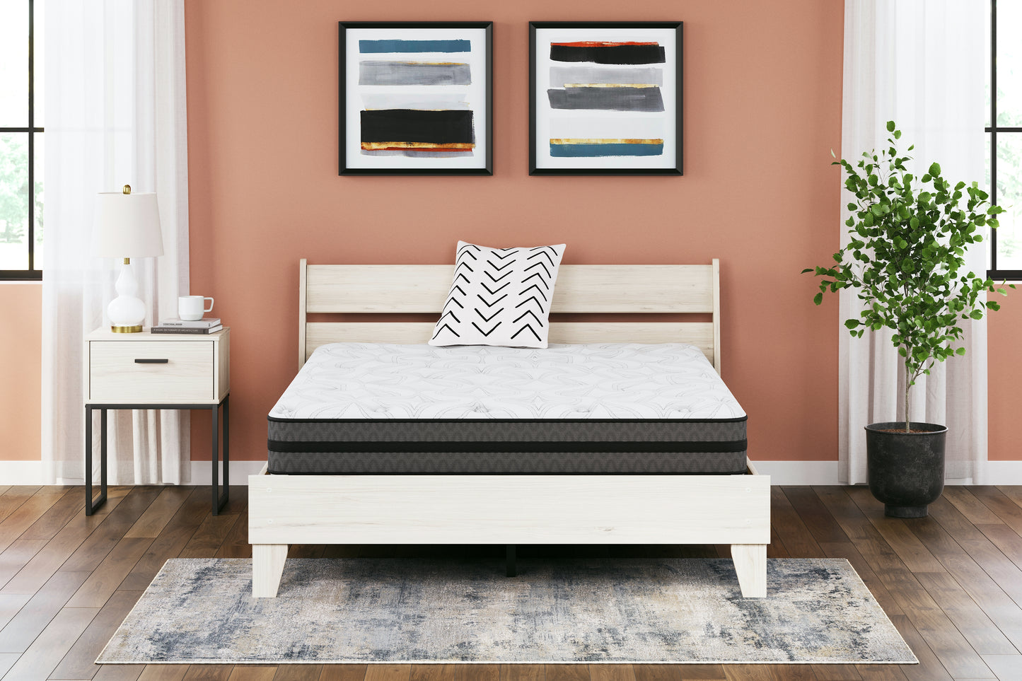 Bradenton Furniture Outlet - Ashley Furniture - 10 Inch Pocketed Hybrid Mattresses - King / White - M58941