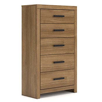 Bradenton Furniture Outlet - Ashley Furniture - Broachmyn Bedroom - Five Drawer Chest / Auburn - PCB1116-46