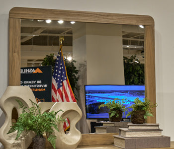 Bradenton Furniture Outlet - Ashley Furniture - Gramburg Bedroom - Bedroom Mirror / Warm Natural Brown - PCB1121-36
