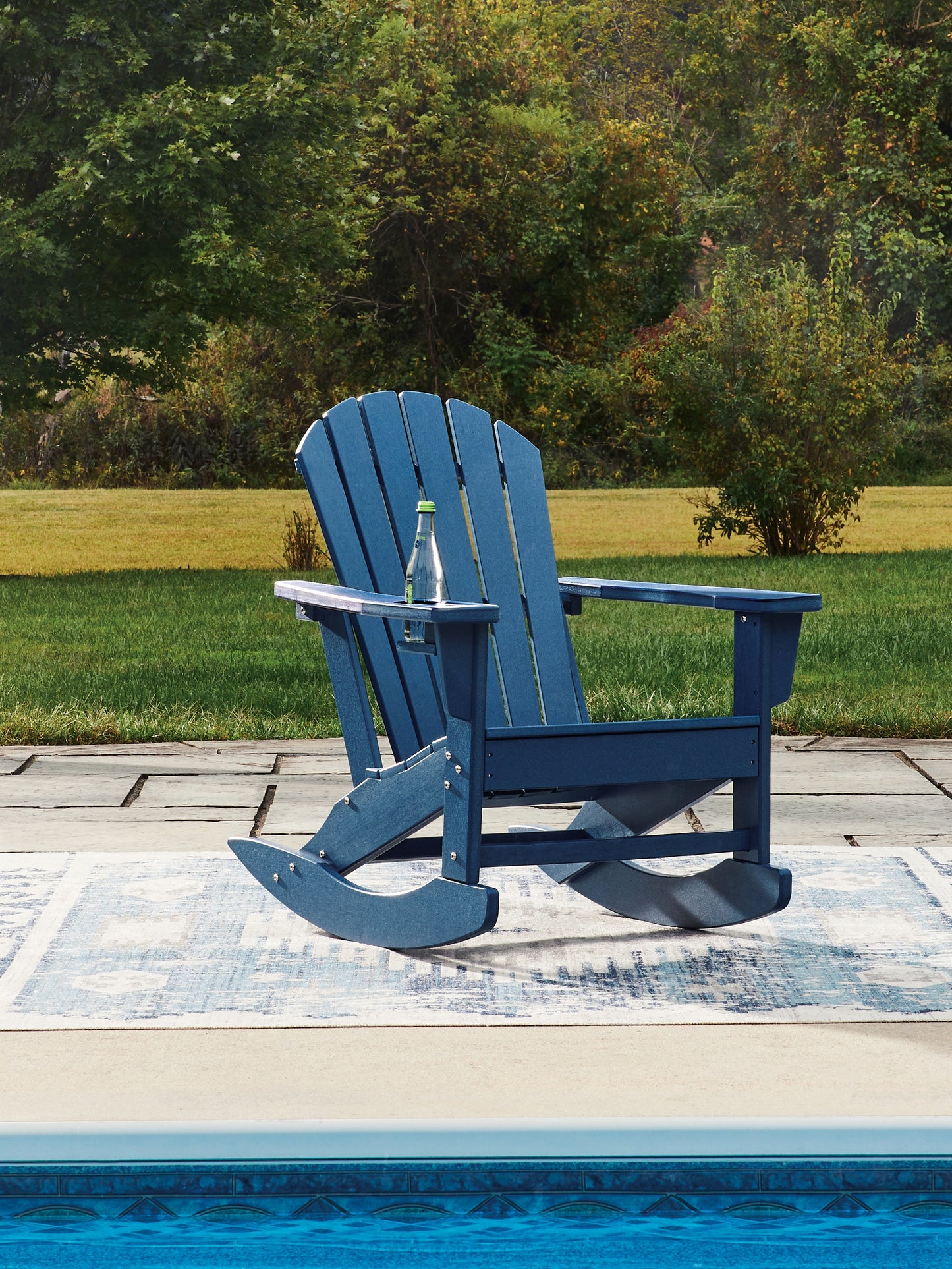 Bradenton Furniture Outlet - Ashley Furniture - Sundown Shores Outdoor - Rocking Chair / Blue - PCP019-827
