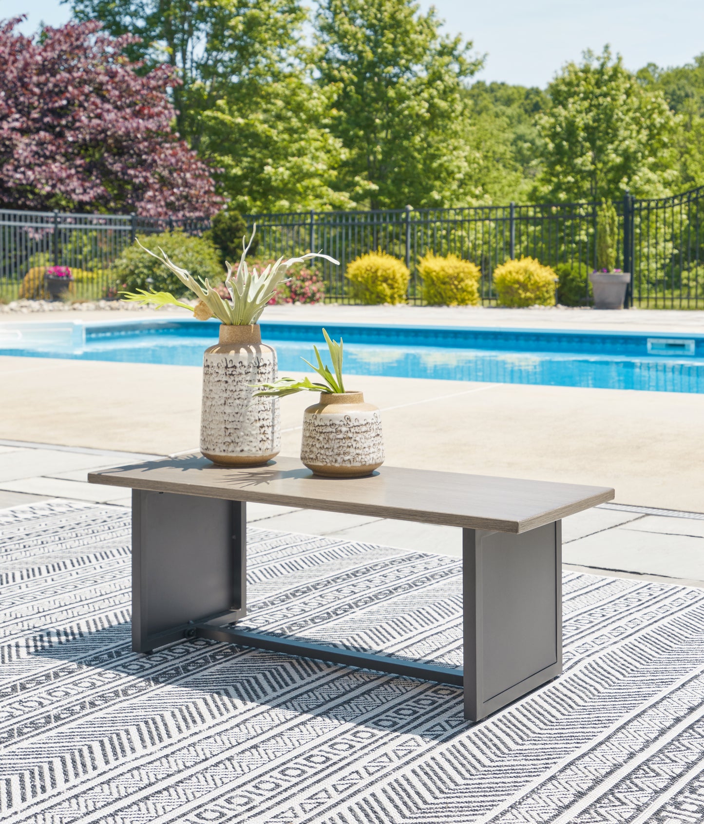 Bradenton Furniture Outlet - Ashley Furniture - Bree Zee Outdoor - Rectangular End Table / Brown - P160-703