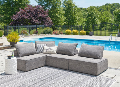 Bradenton Furniture Outlet - Ashley Furniture - Bree Zee Outdoor - 4-Piece Outdoor Sectional / Brown - P160P8