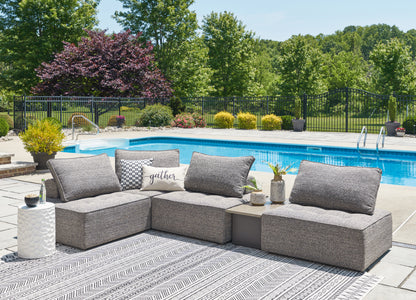 Bradenton Furniture Outlet - Ashley Furniture - Bree Zee Outdoor - 5-Piece Outdoor Sectional / Brown - P160P5