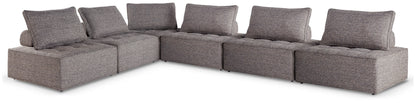 Bradenton Furniture Outlet - Ashley Furniture - Bree Zee Outdoor - 6-Piece Outdoor Modular Seating / Brown - P160P11