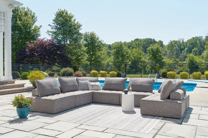 Bradenton Furniture Outlet - Ashley Furniture - Bree Zee Outdoor - 7-Piece Outdoor Sectional / Brown - P160P2