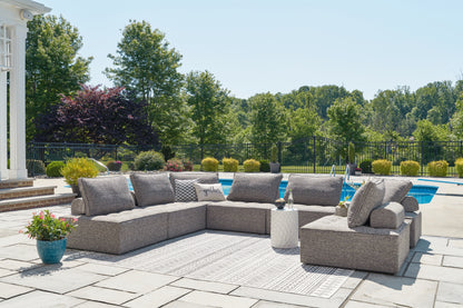 Bradenton Furniture Outlet - Ashley Furniture - Bree Zee Outdoor - 8-Piece Outdoor Sectional / Brown - P160P6