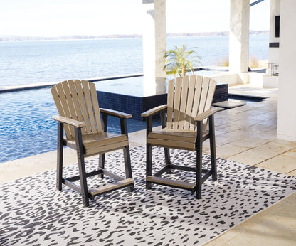 Bradenton Furniture Outlet - Ashley Furniture - Fairen Trail Outdoor - Barstool (Set of 2) / Black/Driftwood - P211-124