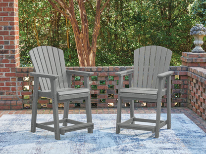 Bradenton Furniture Outlet - Ashley Furniture - Sanctuary Beach Outdoor - Barstool (Set of 2) / Dark Gray - PCP227-124