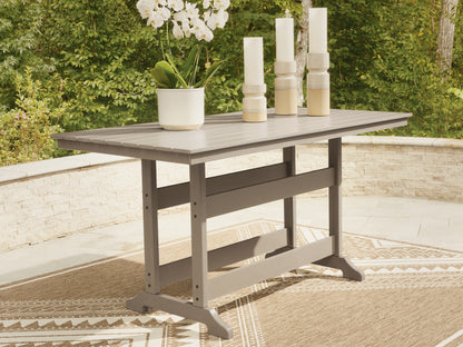 Bradenton Furniture Outlet - Ashley Furniture - Seacliff Beach Outdoor - RECT COUNTER TABLE W/UMB OPT - PCP228-642