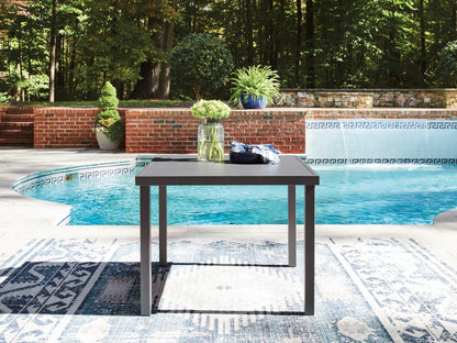 Bradenton Furniture Outlet - Ashley Furniture - Rocky Creek Outdoor - Square Dining Table w/UMB OPT / Gray - PCP326-615