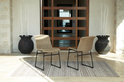 Bradenton Furniture Outlet - Ashley Furniture - Amaris Outdoor - Chair (Set of 2) / Brown/Black - P369-601