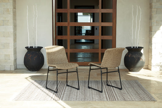 Bradenton Furniture Outlet - Ashley Furniture - Amaris Outdoor - Chair (Set of 2) / Brown/Black - P369-601