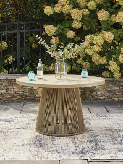 Bradenton Furniture Outlet - Ashley Furniture - Orchard Beach Outdoor - Outdoor Dining Table / Beige - PCP373P2