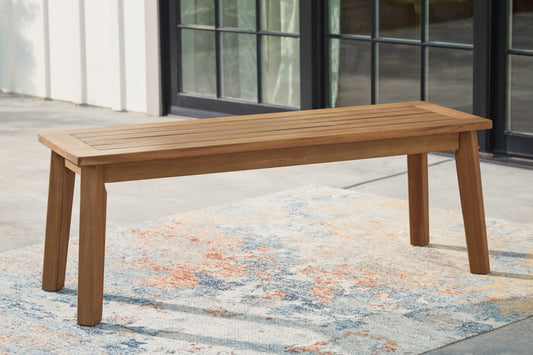 Bradenton Furniture Outlet - Ashley Furniture - Janiyah Outdoor - Bench / Light Brown - P407-600