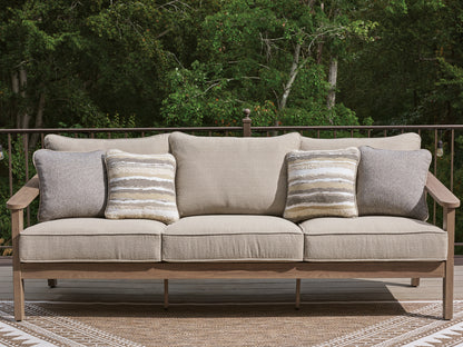 Bradenton Furniture Outlet - Ashley Furniture - Harmony Headlands Outdoor - Sofa with Cushion / Natural/Gray - PCP428-838