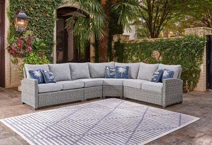 Bradenton Furniture Outlet - Ashley Furniture - Naples Beach Outdoor - 4-Piece Outdoor Sectional / Light Gray - P439P2