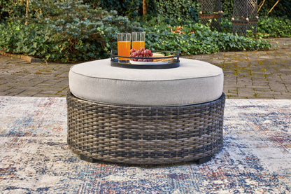 Bradenton Furniture Outlet - Ashley Furniture - Harbor Court Outdoor - Ottoman with Cushion / Gray - P459-814