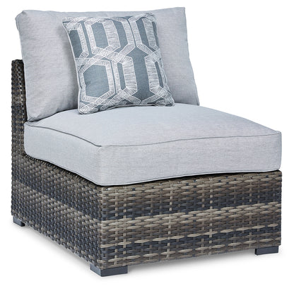 Bradenton Furniture Outlet - Ashley Furniture - Harbor Court Outdoor - Armless Chair w/Cushion (Set of 2) / Gray - P459-846