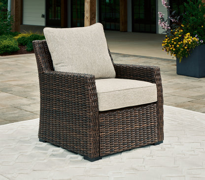 Bradenton Furniture Outlet - Ashley Furniture - Brook Ranch Outdoor - Lounge Chair w/Cushion (1/CN) / Brown - P465-820