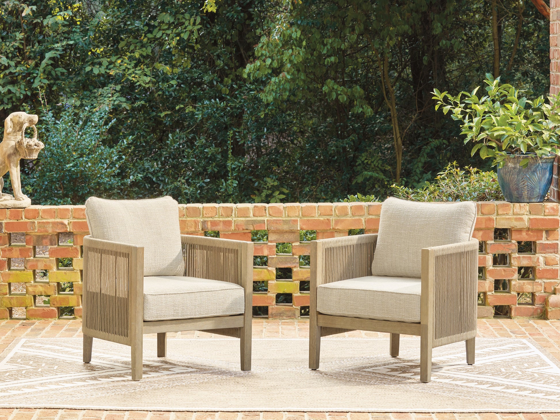 Bradenton Furniture Outlet - Ashley Furniture - Spooners Cove Outdoor - Lounge Chair w/Cushion (Set of 2) - PCP469-820