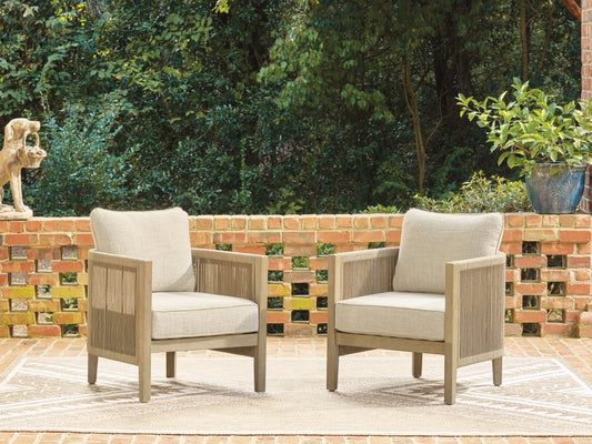 Bradenton Furniture Outlet - Ashley Furniture - Spooners Cove Outdoor - Lounge Chair w/Cushion (Set of 2) - PCP469-820