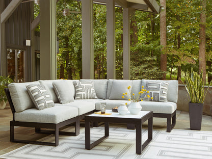 Bradenton Furniture Outlet - Ashley Furniture - Beachloft Outdoor - 6-Piece Outdoor Sectional / Black - P490P1