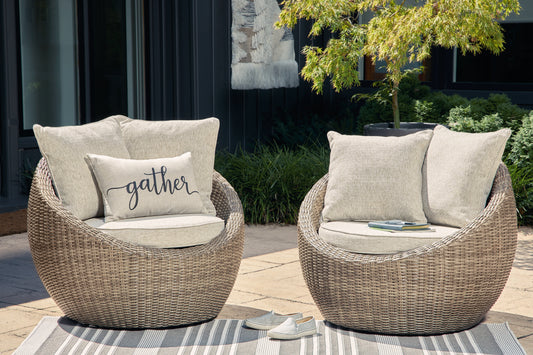Bradenton Furniture Outlet - Ashley Furniture - Danson Outdoor - Round End Table / Beige - P505-706
