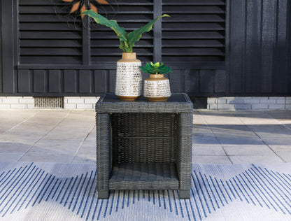 Bradenton Furniture Outlet - Ashley Furniture - Elite Park Outdoor - Square End Table / Gray - P518-702