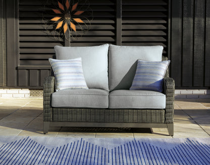 Bradenton Furniture Outlet - Ashley Furniture - Elite Park Outdoor - Loveseat w/Cushion / Gray - P518-835