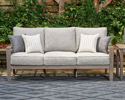 Bradenton Furniture Outlet - Ashley Furniture - Hillside Barn Outdoor - Sofa with Cushion / Gray/Brown - P564-838