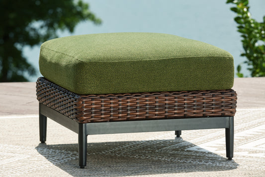 Bradenton Furniture Outlet - Ashley Furniture - Horizon Hall Outdoor - Loveseat w/Cushion / Brown/Green - P572-835