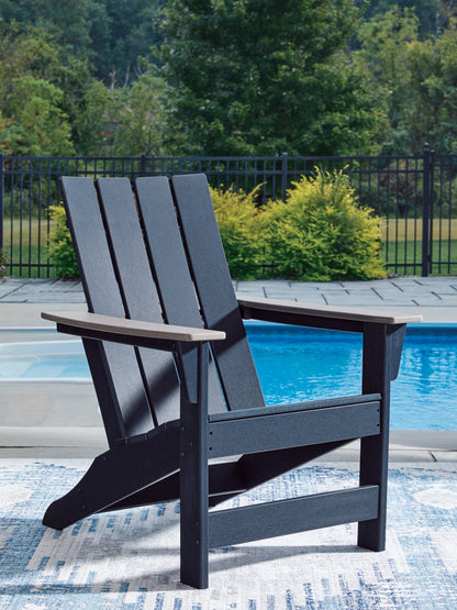 Bradenton Furniture Outlet - Ashley Furniture - East Beach Outdoor - Adirondack Chair / Navy Blue/Driftwood - PCP587-898
