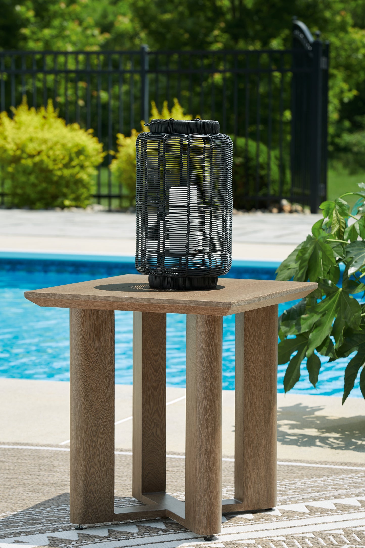 Bradenton Furniture Outlet - Ashley Furniture - Serene Bay Outdoor - Square End Table / Dark Brown - P671-702