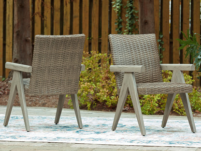 Bradenton Furniture Outlet - Ashley Furniture - Cliff Trails Outdoor - Arm Chair (Set of 2) / Beige - PCP690-601A