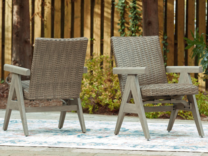 Bradenton Furniture Outlet - Ashley Furniture - Cliff Trails Outdoor - Rocking Arm Chair (Set of 2) / Beige - PCP690-602A