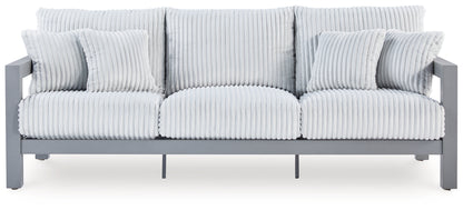 Bradenton Furniture Outlet - Ashley Furniture - Hurley Park Outdoor - Loveseat w/Cushion / Gray - PCP695-835