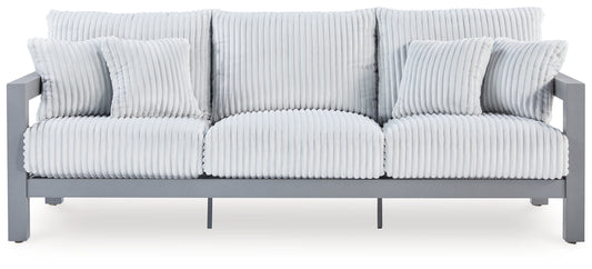 Bradenton Furniture Outlet - Ashley Furniture - Hurley Park Outdoor - Loveseat w/Cushion / Gray - PCP695-835
