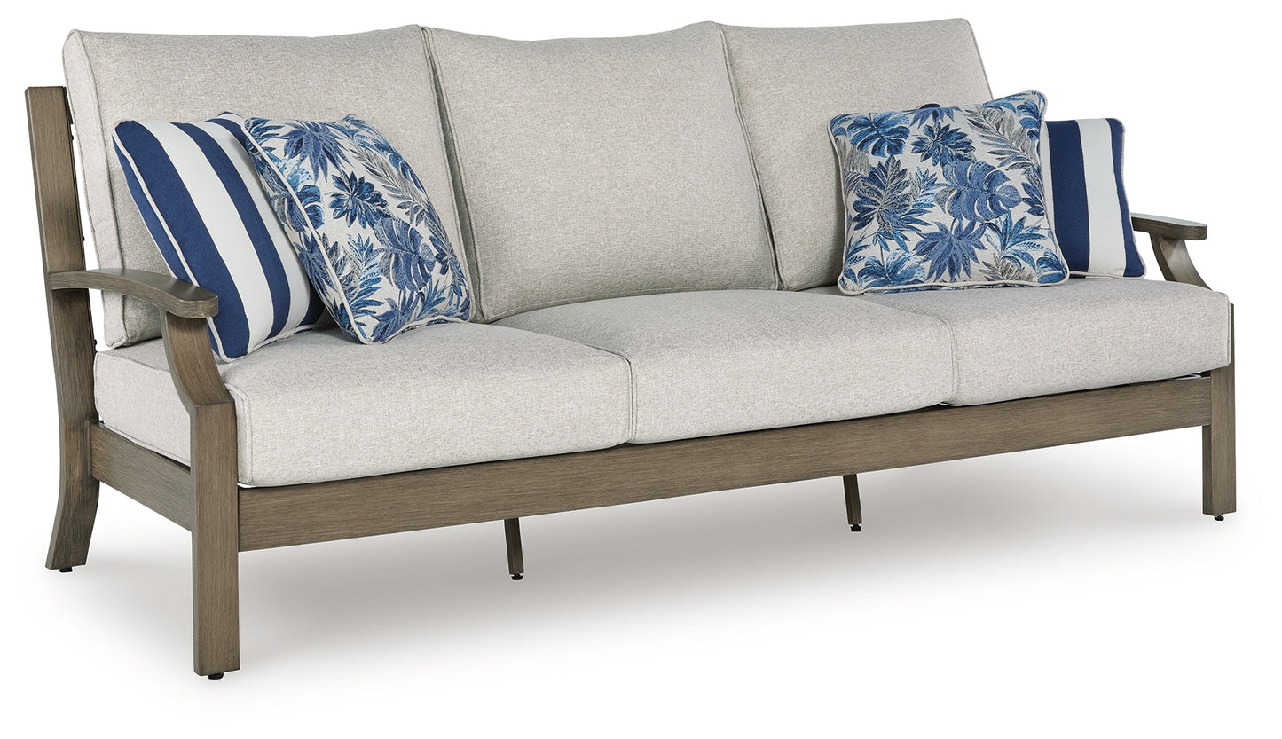 Bradenton Furniture Outlet - Ashley Furniture - Rainier Ranch Outdoor - Round Fire Pit Table / Beige - P701-776